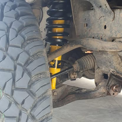 Old Man Emu shocks and springs fitted under a working 4x4